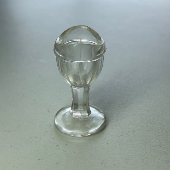 Antique Eye Wash Rinse Stemmed Glass Eye Cup Holder VTG Curiosity Oddity Decor - Picture 6 of 15